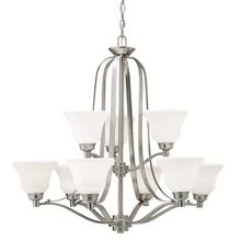  1784NIL18 - Langford™ 9 Light Chandelier with LED Bulbs Brushed Nickel