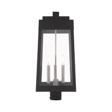  20859-04 - 3 Lt Black Outdoor Post Top Lantern
