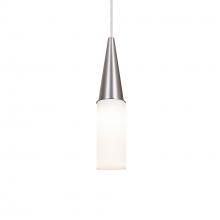 Besa Lighting 1JC-METRO12-LED-SN - Besa Metro 12 Pendant, Opal Matte, Black Finish, 1x9W LED