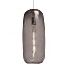 Besa Lighting 1JC-PINOT18SM-SN-L - Besa, Pinot 18 Cord Pendant, Smoke Bubble, Satin Nickel FInish 1x60W Incandescent, 15