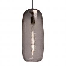 Besa Lighting 1JT-PINOT18SM-BK-L - Besa, Pinot 18 Cord Pendant, Smoke Bubble, Black FInish 1x60W Incandescent, 15Ft. Cor
