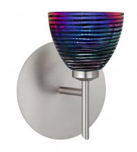 Besa Lighting 1SW-1858DW-SN - Besa Divi Wall 1SW Black Dicro Wavy Satin Nickel 1x40W G9