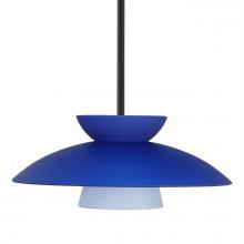 Besa Lighting 1TT-451323-LED-BK - Besa Trilo 15 Pendant Blue Matte Black 1x9W LED