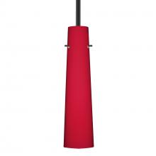 Besa Lighting 1TT-5674RM-LED-BK - Besa Camino Stem Pendant Black Ruby Matte 1x5W LED