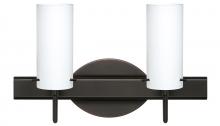 Besa Lighting 2SW-440307-LED-BR - Besa Wall Copa 3 Bronze Opal Matte 2x5W LED