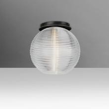 Besa Lighting 461600C-LED-BK - Besa Kristall 8 Ceiling, Clear, Black FInish, 1x9W LED
