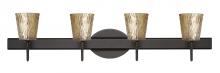 Besa Lighting 4SW-5125GF-LED-BR - Besa Wall Nico 4 Bronze Stone Gold Foil 4x5W LED