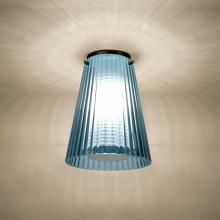 Besa Lighting DIONBLC-LED-BK - Dion Ceiling, Blue Shade, Black Finish, 1x9W LED