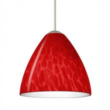 Besa Lighting X-1779RC-SN - Besa, Mia Cord Pendant for Multiport Canopy, Red Cloud, Satin Nickel Finish, 1x50W MAX GY6.35 Base