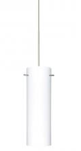 Besa Lighting RXP-493007-SN - Besa Copa Pendant, Opal Matte, Satin Nickel, 1x50W Halogen