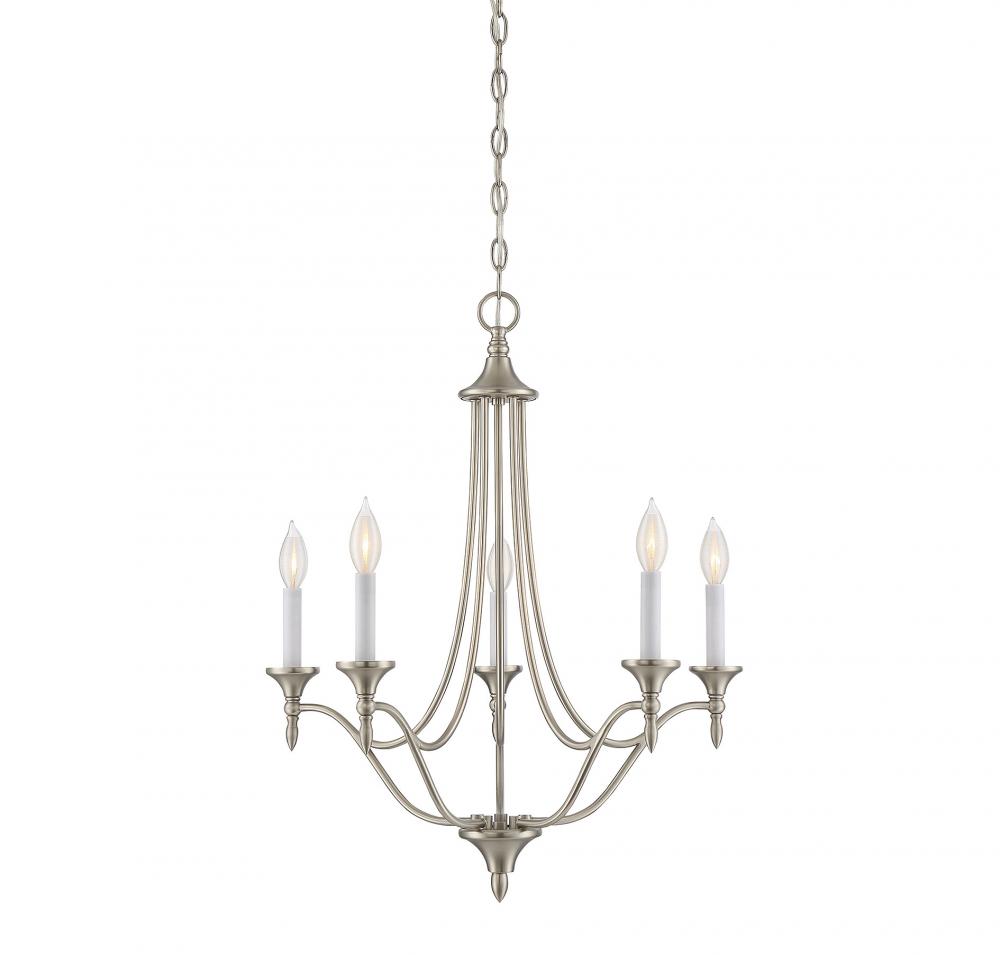 Herndon 5-Light Chandelier in Satin Nickel