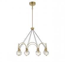 1-2200-8-322 - Burnham 8-Light LED Chandelier in Warm Brass