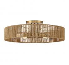  6-1682-5-320 - Ashe 5-Light Ceiling Light in Warm Brass and Rope