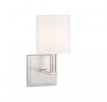  9-1200-1-SN - Waverly 1-Light Wall Sconce in Satin Nickel