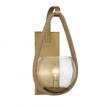  9-1826-1-320 - Ashe 1-Light Wall Sconce in Warm Brass and Rope