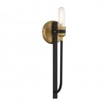  9-1918-1-77 - Kenyon 1-Light Wall Sconce in Bronze with Warm Brass Accents