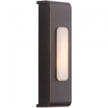  PB5001-AZ - Surface Mount LED Lighted Push Button, Waterfall Edge Rectangle in Antique Bronze