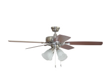 Craftmade TCE52BNK5C4 - 52" Twist N Click in Brushed Polished Nickel w/ Ash/Mahogany Blades