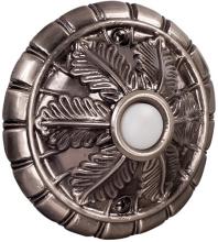  BSMED-AP - Surface Mount Medallion LED Lighted Push Button in Antique Pewter