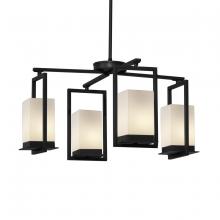  FSN-7510W-OPAL-MBLK - Laguna 4-Light LED Outdoor Chandelier