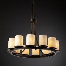  POR-8763-10-PLET-MBLK - Dakota 12-Light Ring Chandelier (Tall)