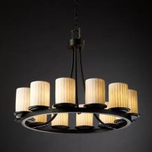  POR-8768-10-PLET-MBLK - Dakota 12-Light Ring Chandelier (Short)