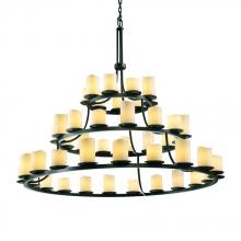  CNDL-8714-14-CREM-DBRZ-LED45-31500 - Dakota 45-Light 3-Tier Ring LED Chandelier