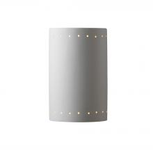 Justice Design Group CER-5290W-BIS-LED1-1000 - Large ADA Cylinder w/ Perfs - Closed Top (Outdoor) - LED