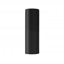 Justice Design Group CER-5405W-BKMT - ADA LED Tube Wall Sconce - Open Top & Bottom (Outdoor)