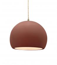 Justice Design Group CER-6533-CLAY-ABRS-BEIG-TWST - Medium Globe 1-Light Pendant