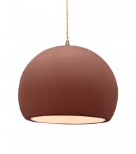 Justice Design Group CER-6535-CLAY-ABRS-BEIG-TWST - Large Globe 1-Light Pendant