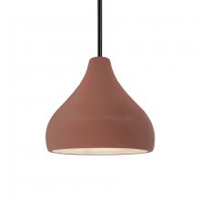 Justice Design Group CER-6560-CLAY-MBLK-RIGID-LED1-700 - Small Droplet 1-Light Pendant