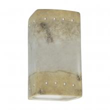 Justice Design Group CER-0925-TRAG-LED1-1000 - Small Rectangle w/ Perfs - Open Top & Bottom - LED