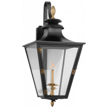  CHO 2435BLK-CG - Albermarle Small Bracketed Gas Wall Lantern
