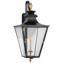  CHO 2436BLK-CG - Albermarle Medium Bracketed Gas Wall Lantern