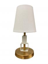  B208-WB/WT - Bryson Mini Weathered Brass And White Accent Lamp