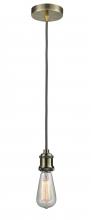 Innovations Lighting 100AB-10GY-1AB - Edison - 1 Light - 2 inch - Antique Brass - Cord hung - Mini Pendant