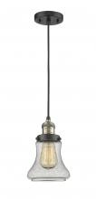 Innovations Lighting 201C-BAB-G194-LED - Bellmont - 1 Light - 6 inch - Black Antique Brass - Cord hung - Mini Pendant