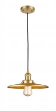 Innovations Lighting 201C-SG-MFR-SG-12-LED - Appalachian - 1 Light - 12 inch - Satin Gold - Cord hung - Mini Pendant