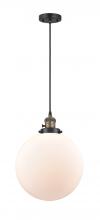 Innovations Lighting 201CSW-BAB-G201-12-LED - Beacon - 1 Light - 12 inch - Black Antique Brass - Cord hung - Mini Pendant