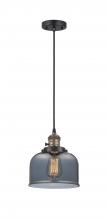 Innovations Lighting 201CSW-BAB-G73-LED - Bell - 1 Light - 8 inch - Black Antique Brass - Cord hung - Mini Pendant