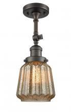 Innovations Lighting 201F-OB-G146-LED - Chatham - 1 Light - 7 inch - Oil Rubbed Bronze - Adjustable Semi-Flush Mount