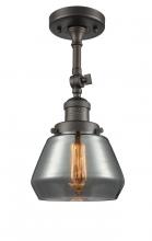 Innovations Lighting 201F-OB-G173-LED - Fulton - 1 Light - 7 inch - Oil Rubbed Bronze - Adjustable Semi-Flush Mount
