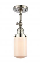 Innovations Lighting 201F-PN-G311-LED - Dover - 1 Light - 5 inch - Polished Nickel - Adjustable Semi-Flush Mount