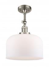 Innovations Lighting 201F-SN-G71-L - Bell - 1 Light - 12 inch - Brushed Satin Nickel - Adjustable Semi-Flush Mount