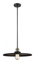 Innovations Lighting 201S-BAB-MFR-BK-16-LED - Appalachian - 1 Light - 16 inch - Black Antique Brass - Stem Hung - Mini Pendant