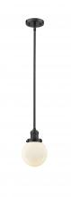 Innovations Lighting 201S-OB-G201-6-LED - Beacon - 1 Light - 6 inch - Oil Rubbed Bronze - Stem Hung - Mini Pendant
