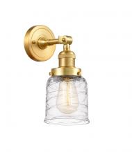 Innovations Lighting 203-SG-G513-LED - Bell - 1 Light - 5 inch - Satin Gold - Adjustable Sconce