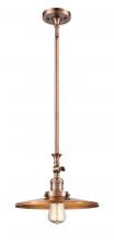 Innovations Lighting 206-AC-MFR-AC-12-LED - Appalachian - 1 Light - 12 inch - Antique Copper - Stem Hung - Adjustable Mini Pendant