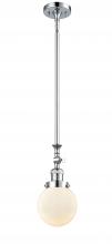 Innovations Lighting 206-PC-G201-6-LED - Beacon - 1 Light - 6 inch - Polished Chrome - Stem Hung - Adjustable Mini Pendant